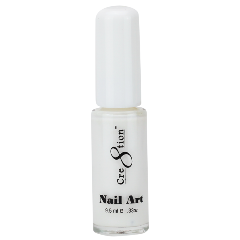 Cre8tion Nail Art Design Thin Detailer, White, 0.33oz 